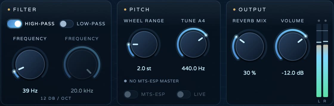 Filter, Pitch and Output